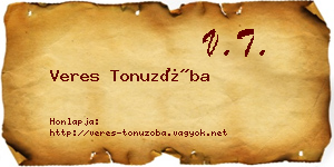 Veres Tonuzóba névjegykártya