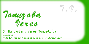 tonuzoba veres business card